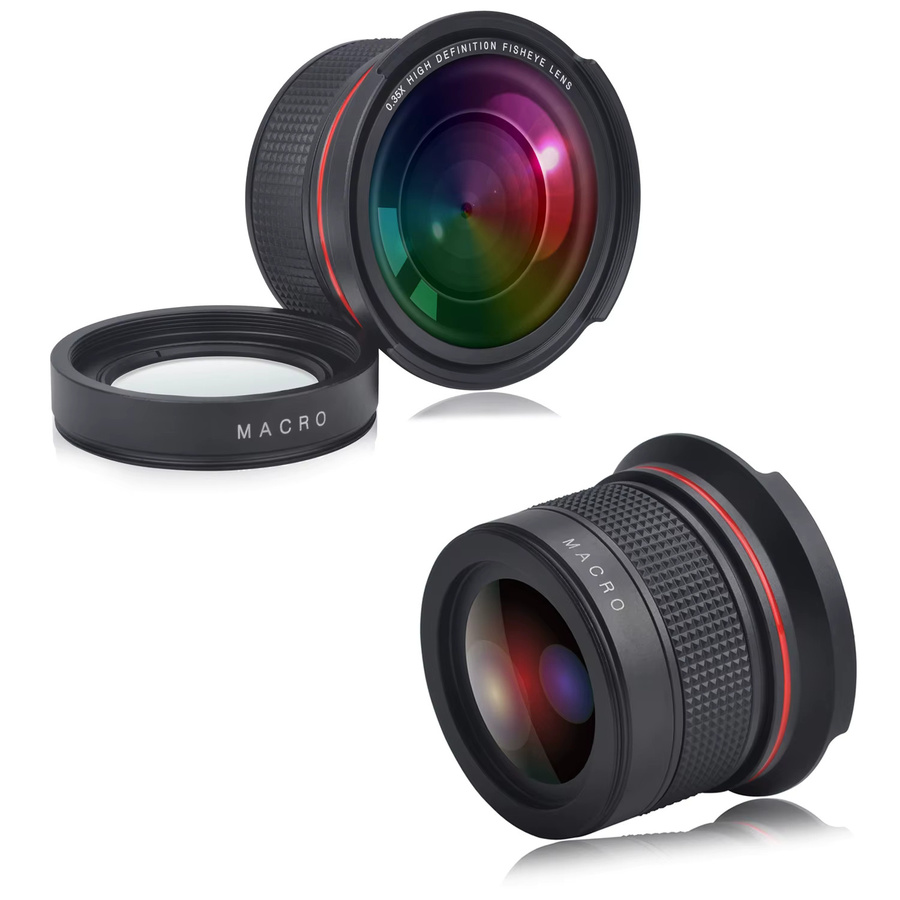 Tectra HD Fisheye-Weitwinkelobjektiv 0,35x mit Makroteil für Nikon DSLR-Kameras, Schwarz - Bild 3