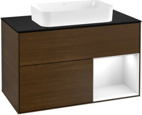 Villeroy & Boch Waschtischunterschrank Finion mit Abdeckplatte in Weiß, B/T: 100 x 50,1 cm - Bild 1