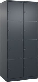 C+P Schließfachschrank Classic PLUS mit 2 Abteilen in Anthrazitgrau, H x B x T: 185 x 80 x 50 cm - Bild 1