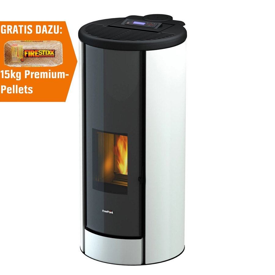 Freepoint Pelletofen Breeze in Weiß mit 9,1 kW Leistung und WLAN-Funktion - Bild 2