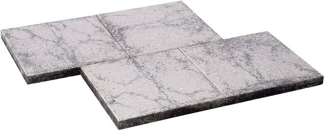 Diephaus Terrassenplatte Mirador Weiß-Schwarz B/H/D: 40 x 40 x 4 cm - Bild 1