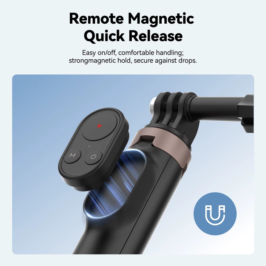 TELESIN Bluetooth Selfie-Stick Stativ mit Fernbedienung in Schwarz für DJI OSMO Action und GoPro sowie Smartphones - Bild 5