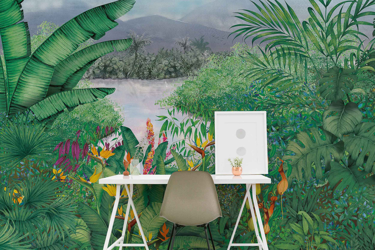 Coordonne Mural Neo-Colonial Wandbehang mit floralem Muster in Multicolor - Bild 2