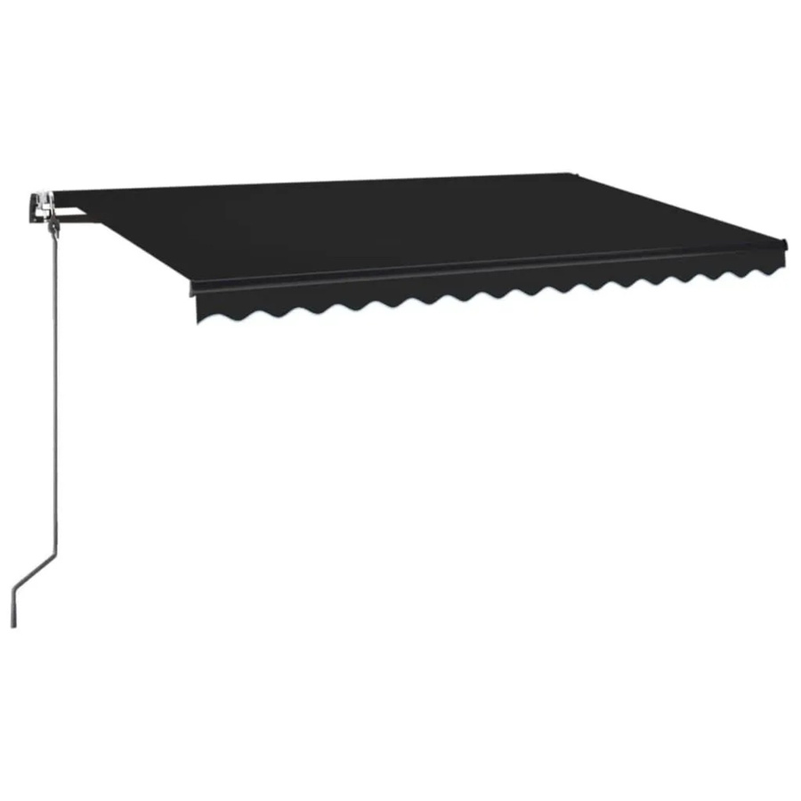 vidaXL Automatische Markise mit Fernbedienung aus Aluminium und Polyestergewebe, Anthrazit, B: 450 cm, T: 350 cm - Bild 2