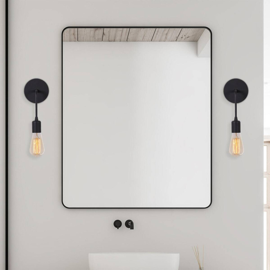 Opviq Wandleuchte aus Eisen in Schwarz im industriellen Design, B/H/T: 12 x 27 x 6 cm, E27 Fassung - Bild 5