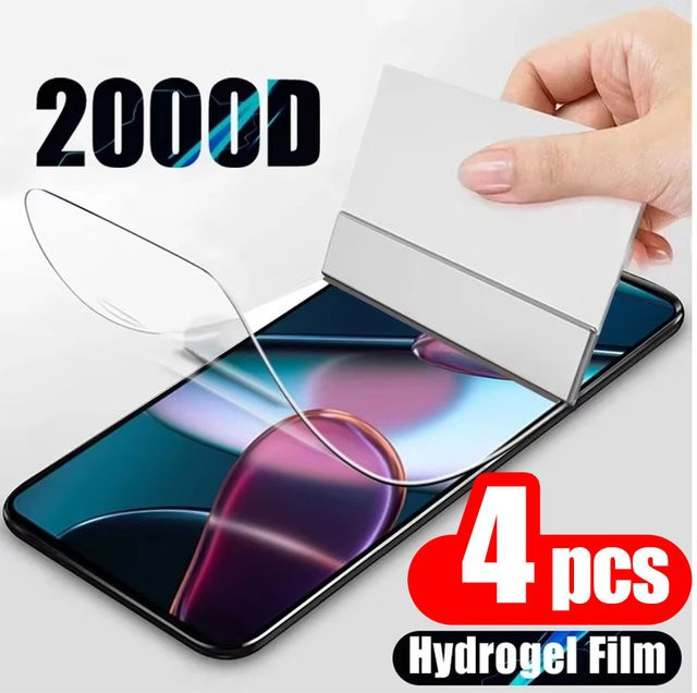 4er-Pack Hydrogel-Displayschutzfolien für Xiaomi Redmi Note 13 Pro 5G, 12 Pro 5G, 11s, 10 5G, 9, 9s, 10T und 13C, transparente Vollabdeckung - Bild 1