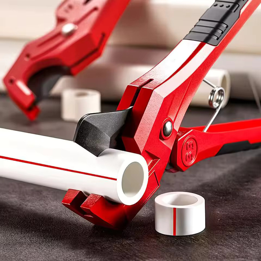 NIUXIANG Rohrschere aus Aluminiumlegierung in Rot für PVC und PPR mit Ratsche-Funktion für Sanitär-Reparaturen - Bild 4