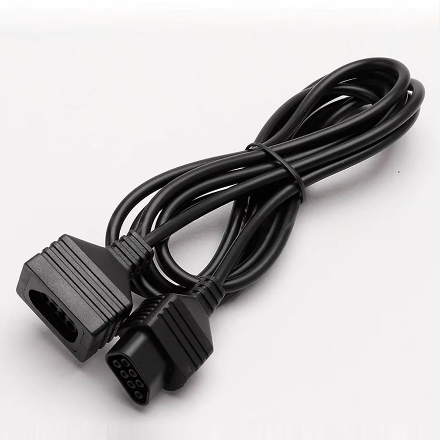 Nintendo NES Retro Game-Controller-Verlängerungskabel 7-polig, Schwarz, Länge: 1,8 m - Bild 3