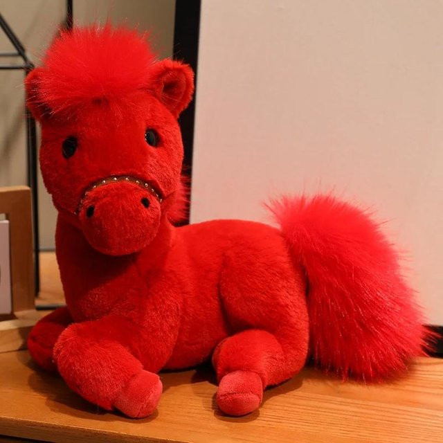 Yiran toy Pony Plüschtier, liegend, 30cm - Bild 1