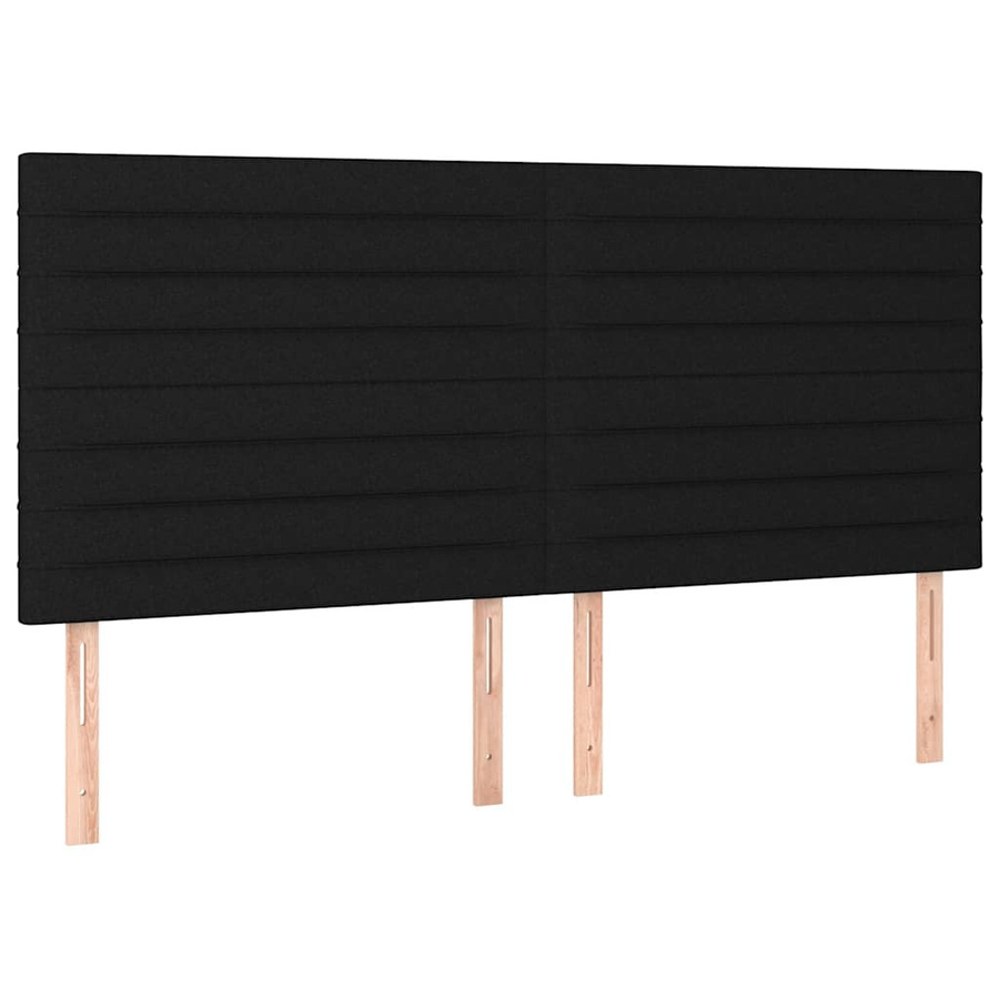 vidaXL Boxspringbett Hybrid mit Matratze und Kopfteil, Schwarz, B/T/H: 180 x 200 cm - Bild 4