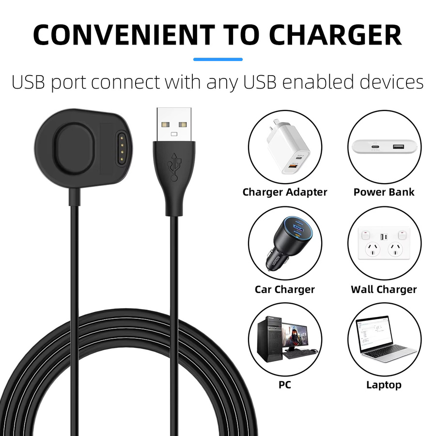 Suunto 7 Ersatzladegerät USB-C Smartwatch-Ladestation in Schwarz - Bild 3