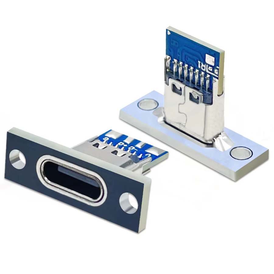 LAJQTAO USB 3.1 Typ-C Buchse mit Befestigungsplatte und Schrauben, weiß - Bild 2