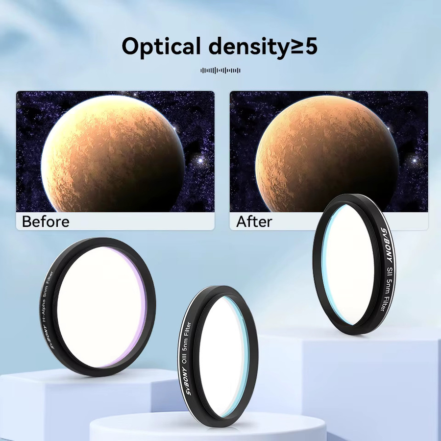 Svbony SV227 Schmalbandfilter 2/1,25 Zoll für H-Alpha, SII, OIII Deep Space und Planetenfotografie in Schwarz - Bild 4
