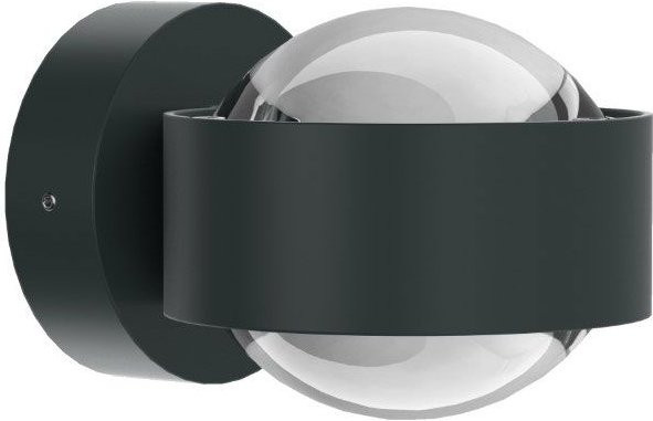 Top Light Puk Mini LED-Wandleuchte in Anthrazit mit klarem Glas und warmweißem Licht (2700K) - Bild 1