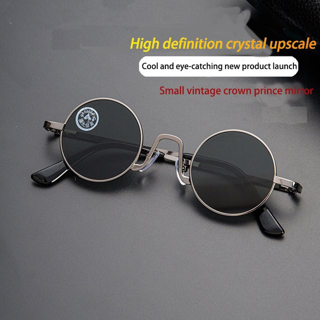 Shatar Sonnenbrille, rund, Vollrand, Metall, Schwarz, Unisex - Bild 1