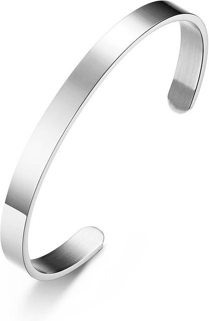 YIRAN Armreif Titanstahl, Weiß, Unisex, Offen - Bild 1