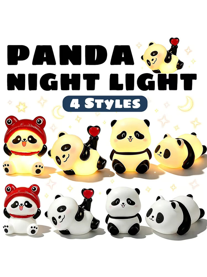 Bandai Panda LED-Nachtlampe in Weiß mit warmweißem Licht für Wohnzimmer und Nachttisch - Bild 7