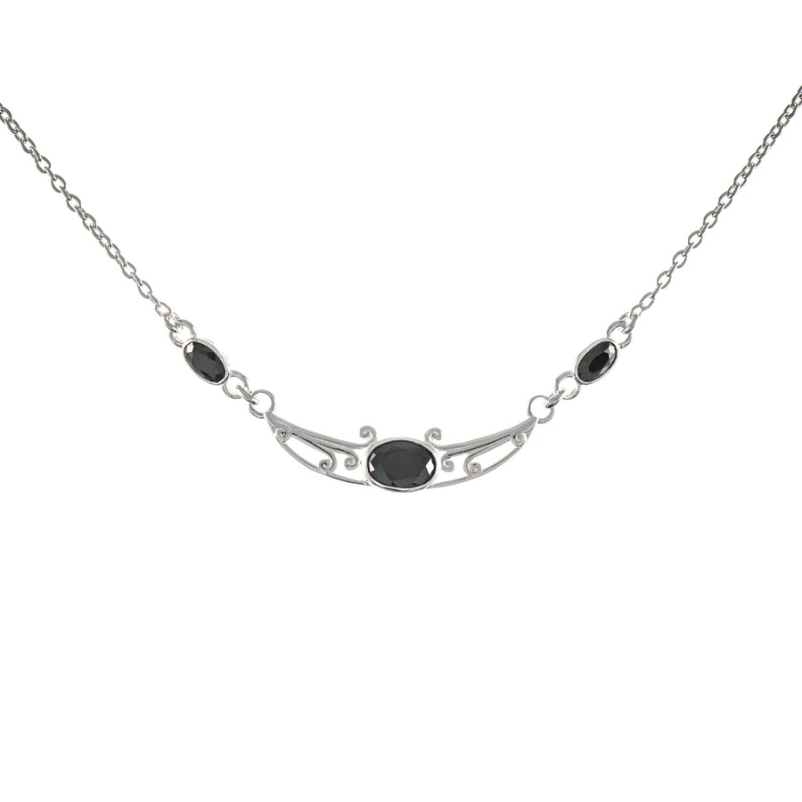 Collier 925 Silber, Zirkonia, Unisex - Bild 1