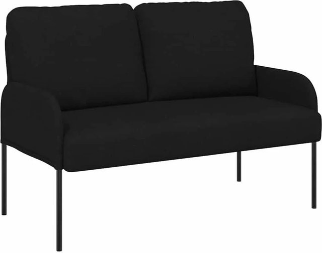 vidaXL Modernes Sofa mit Kissen in Schwarz, Polsterung aus Polyester und Sperrholzrahmen, Breite: 110 cm, Tiefe: 80 cm, Höhe: 56 cm - Bild 1