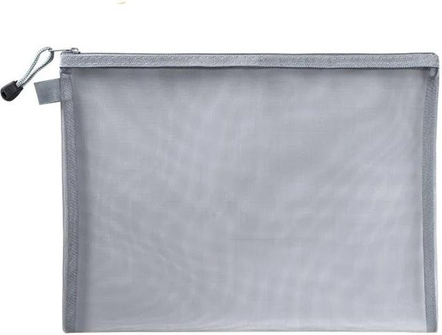 Transparente Nylon-Netztasche von YIRAN Jewelry 5 als Kosmetik- und Organizer-Tasche mit Reißverschluss, Farbe: Grau, B: 23,5 cm, H: 18,0 cm, T: 1,0 cm - Bild 1