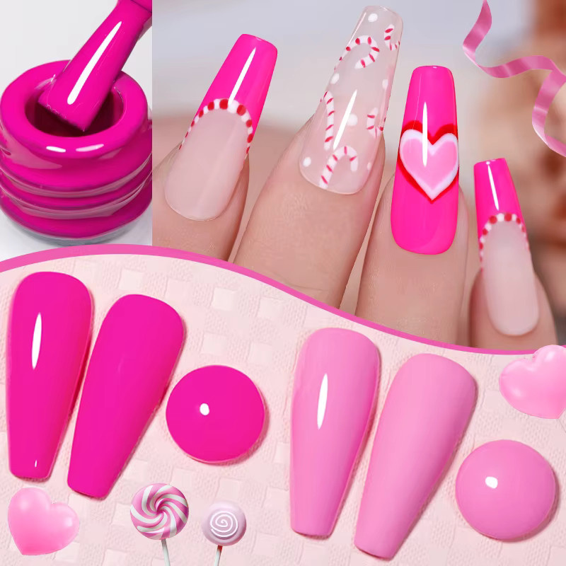 PUENTE Gel Nagellack, Rosa, Glänzend, 15 ml - Bild 1