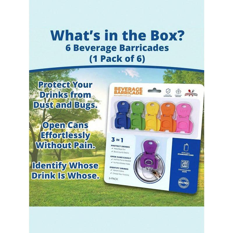 Set aus 6 bunten Getränkedosen-Schutzhüllen für Limonade, Bier und Cola, Multi-color - Bild 2