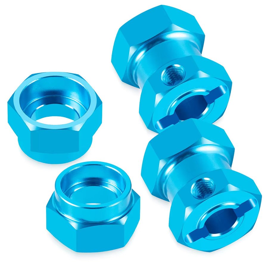 MIBIDAO Sechskant-Radnaben-Verlängerungsadapter-Set, 1:10, Blau, Metall - Bild 2