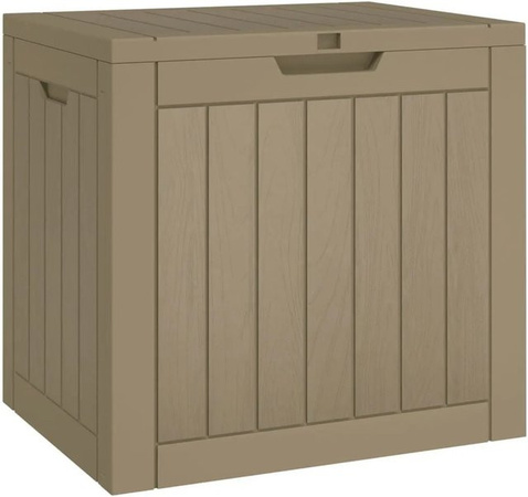 Furnicato Gartenbox in Grau aus Polypropylen mit Holz-Optik, B/T/H: 555 x 43 x 53 cm