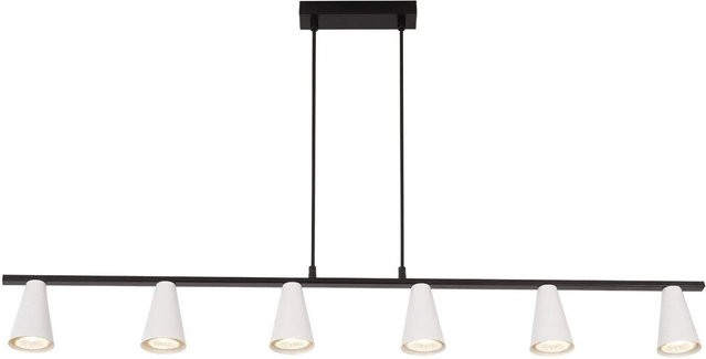NETTLIFE Pendelleuchte 6-flammig Modern aus Metall für Esstisch und Wohnzimmer in Weiß oder Schwarz mit GU10 Fassung - Bild 1