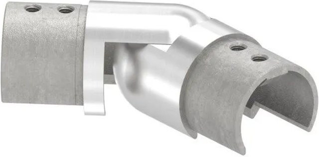FeNau Gelenkverbinder aus Edelstahl V4A für Nutrohr Ø 42,4 mm, verstellbar von 90 bis 180 Grad, Farbe: Silber - Bild 1
