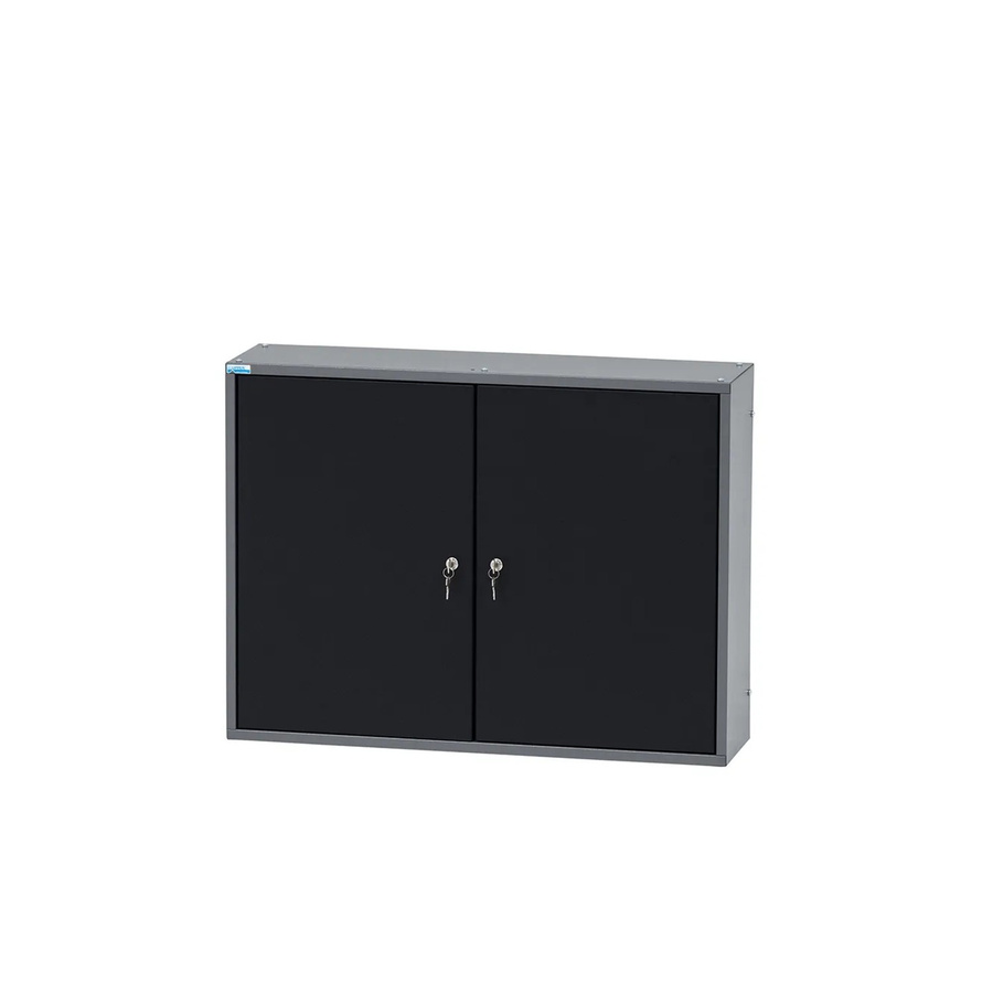 Küpper Hängeschrank 2-Türig mit 36 Sichtboxen in Schwarz-Hellgrau B/T/H: 60 x 20 x 80 cm - Bild 2