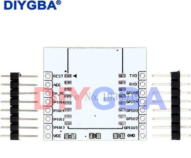 DNIGEF ESP8266 Serieller WIFI-Modul-Adapter in Weiß für ESP-07, ESP-08, ESP-12, ESP-12F und ESP-12E - Bild 1