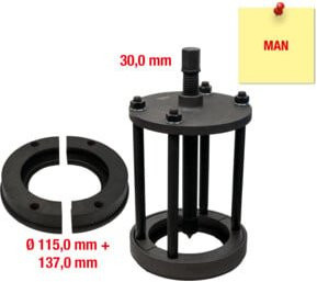 KS Tools Differential-Kegelrollenlager-Abzieher für MAN, 12-teilig, Schwarz - Bild 1