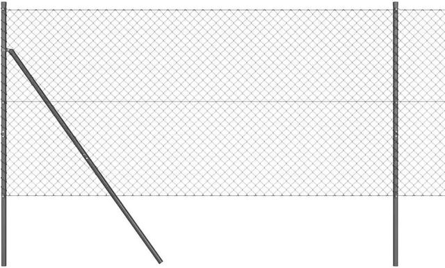 vidaXL Zaunpfosten Grau aus Stahl und PVC, quadratisch, B/T/H: 4 x 4 x 100 cm - Bild 1