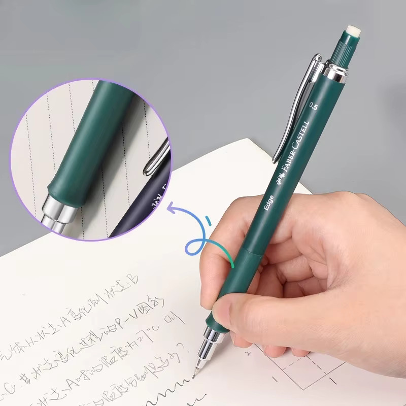 FABER-CASTELL Druckbleistift 0,5 mm in Grün mit weichem Griff für Schule und Büro - Bild 2