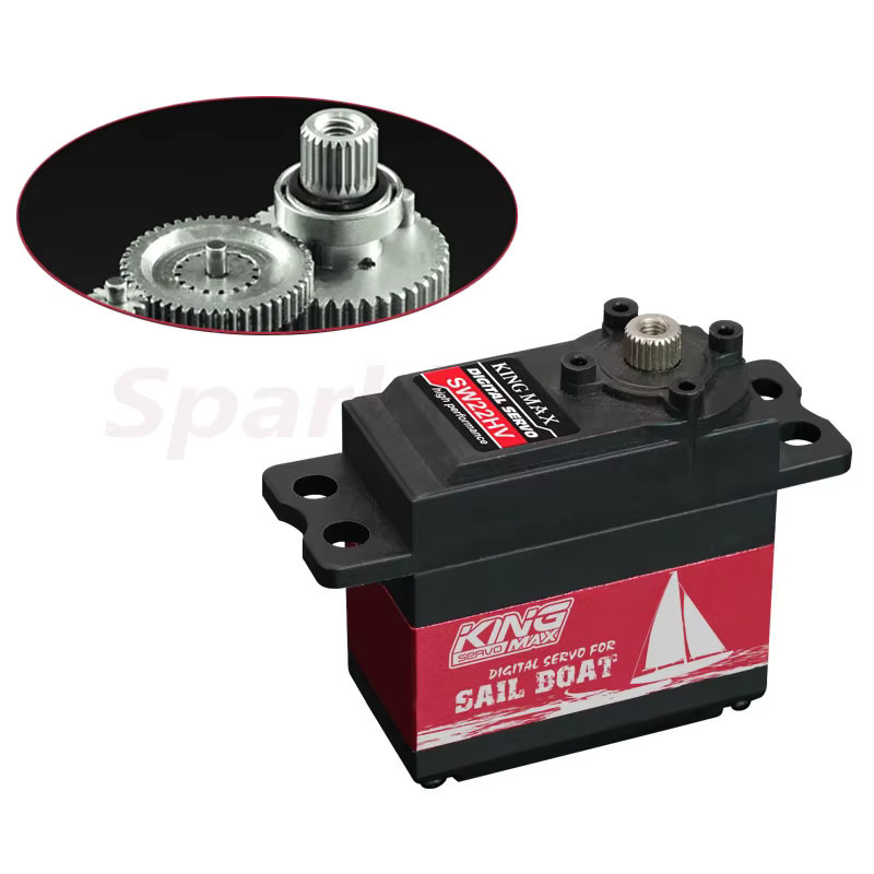 KINGMAX SW22HV V2 Winch-Lenkservo, Digital, Hochspannungs-Metallgetriebe, Schwarz - Bild 2