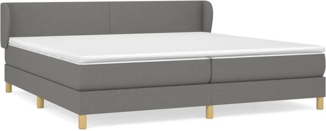 vidaXL Boxspringbett mit Matratze Hybrid Dunkelgrau B: 200 cm, T: 200 cm, H: 78 cm - Bild 1