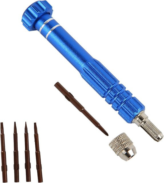 CosyHome Präzisions-Schraubendreher-Set mit 5 Bits in Blau für Reparaturen an Telefon, Brille und Uhr - Bild 1
