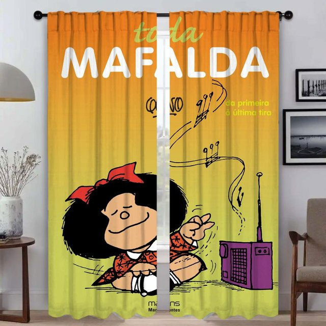 Mafaldas Elegante Verdunkelungsvorhänge aus Tüll, 2er-Set, Gelb, B: 50 cm, H: 70 cm - Bild 1