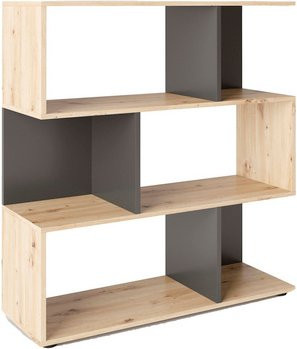 Phoenix Regal Shelfy aus Holz in Beige und Grau, B/H/T: 103 x 110,4 x 35,6 cm - Bild 1