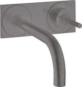 Hansgrohe Axor Uno UP-Waschtisch-Einhebelmischer mit Pin-Griff in Silber, gebürsteter Stahl, wandmontiert - Bild 1