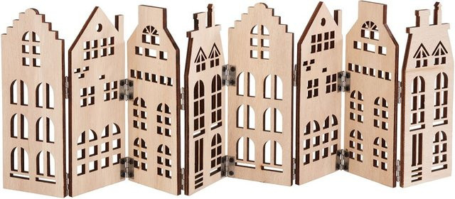 VBS Holz-Silhouette Skyline aus Sperrholz in Beige und Natur, B/H: 47,0 x 15,0 cm - Bild 1