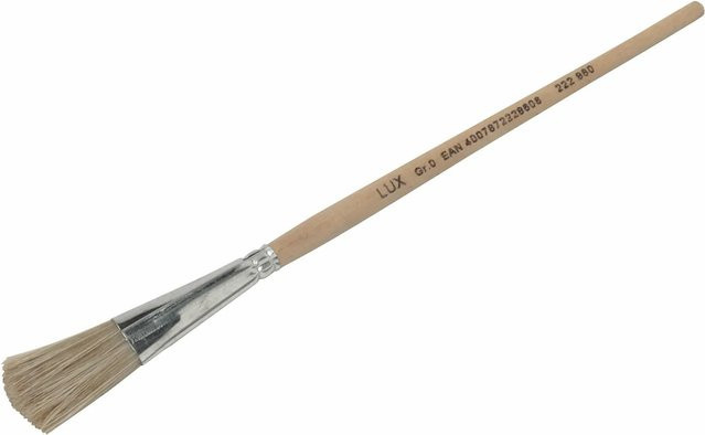 LUX-TOOLS Ausbesserungspinsel Größe 0 aus Holz für lösemittelbasierte Produkte in Natural/Multicolor - Bild 1