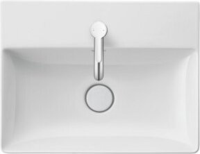 Duravit Waschtisch Comp DuraSquare in Weiß, rechteckig, mit 1 Hahnloch, B: 50 cm, T: 40 cm - Bild 1