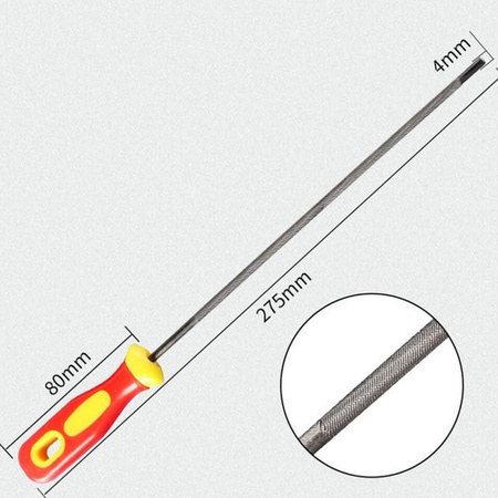 Houspace Runder Kettensägen-Kettenfeilenschärfer aus Kohlenstoffstahl, 4,0 mm