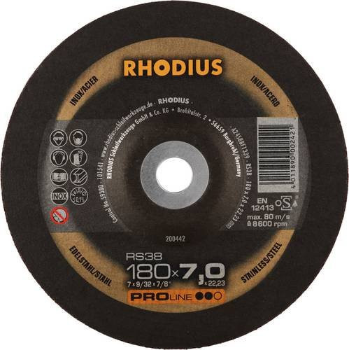 Rhodius RS38 Schruppscheibe für Edelstahl und Stahl, Silber, 10 Stück - Bild 1