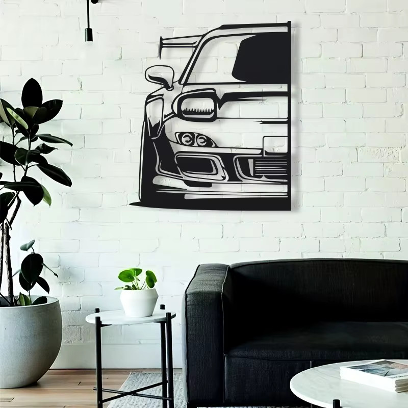 DDPNKL RX7 Metall-Wandkunst Wanddekoration in Schwarz - Bild 5