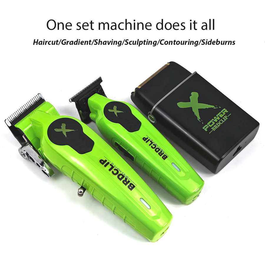 BRDCLIP Haarschneidemaschine Kit Herren, Green - Bild 2