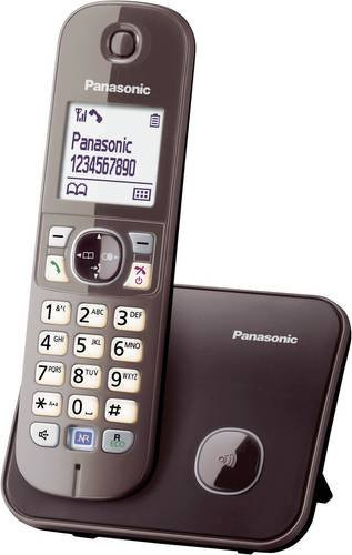 Panasonic KX-TG6811 Schnurloses DECT Telefon mit Rufnummernanzeige und Freisprecheinrichtung in Mocca-Braun - Bild 1