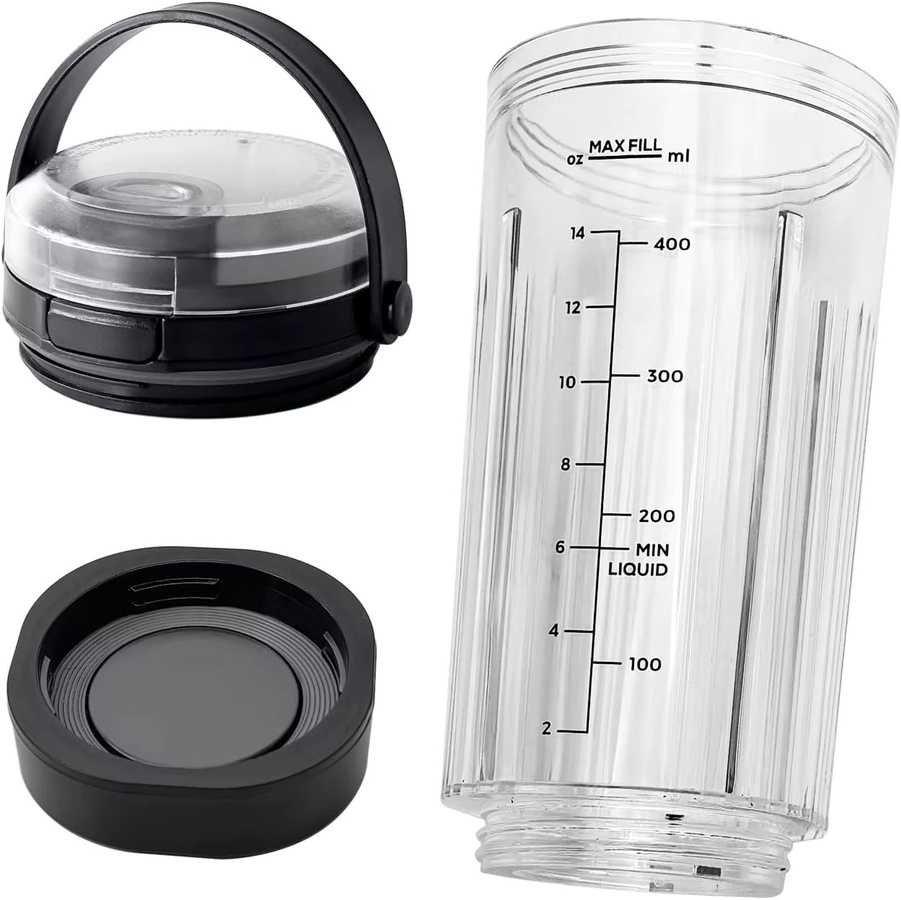 Ninja Mixerbecher für die Blast BC151BK/BC100-Serie, tragbarer Mixer für Shakes und Smoothies, transparent, BPA-frei - Bild 2